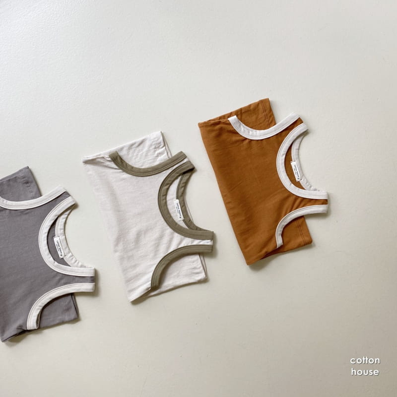COTTON HOUSE - Korean Children Fashion - #Kfashion4kids - Rappa Color Sleeveless - 9