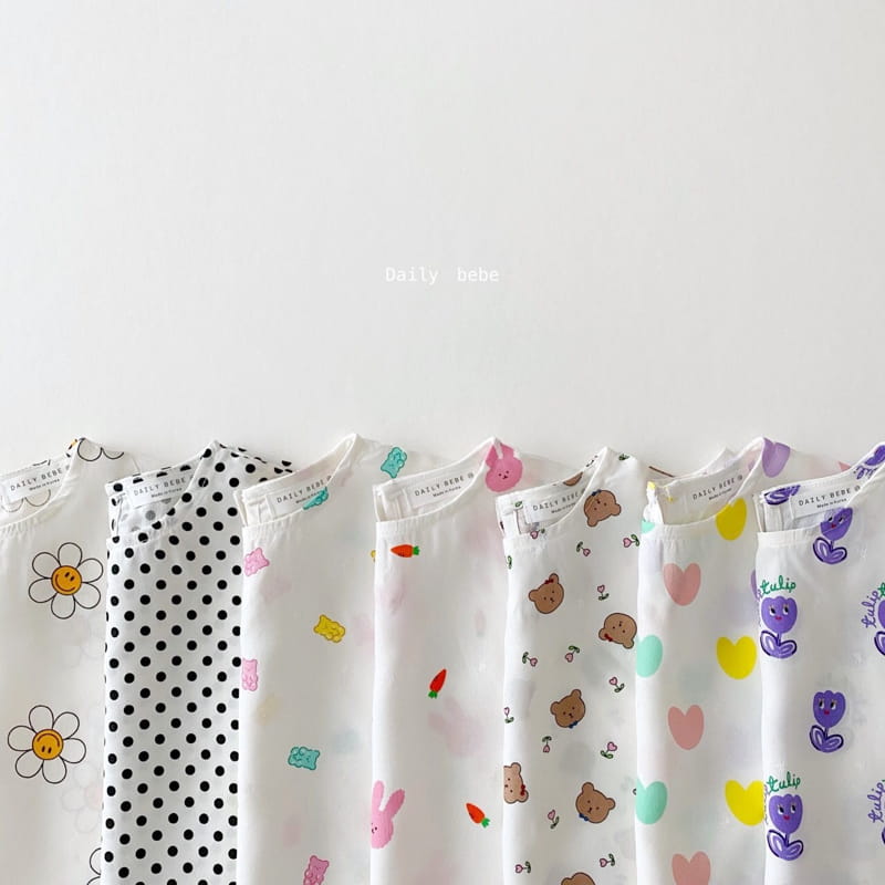 DAILY BEBE - Korean Children Fashion - #Kfashion4kids - Rayon Top Bottom Set - 2