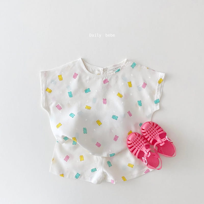 DAILY BEBE - Korean Children Fashion - #Kfashion4kids - Rayon Top Bottom Set - 4