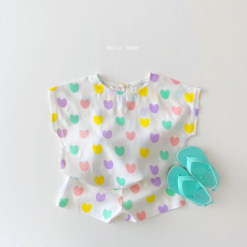DAILY BEBE - Korean Children Fashion - #Kfashion4kids - Rayon Top Bottom Set - 9