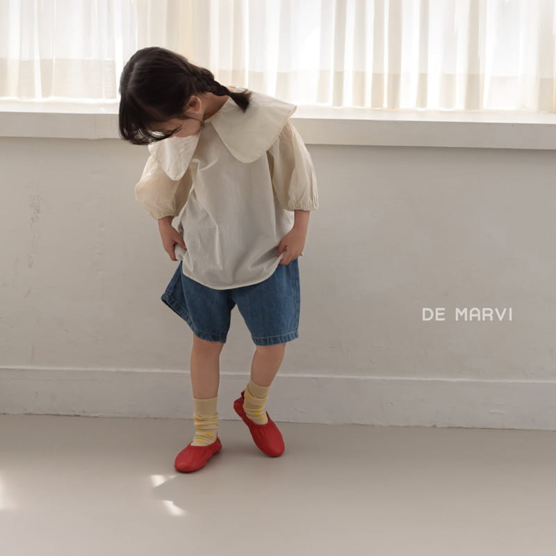 DE MARVI - Korean Children Fashion - #Kfashion4kids - Maro Denim Shorts - 4