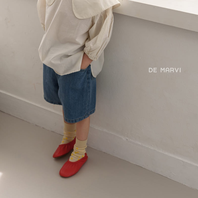 DE MARVI - Korean Children Fashion - #Kfashion4kids - Maro Denim Shorts - 5