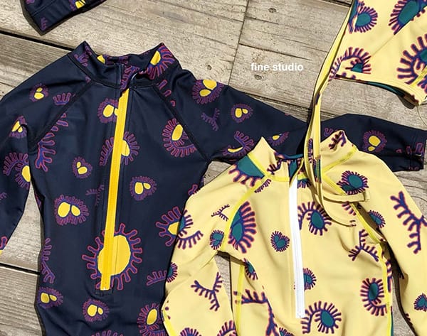 FINE STUDIO - Korean Children Fashion - #Kfashion4kids - Off Swimming Swimwear with Hat - 10