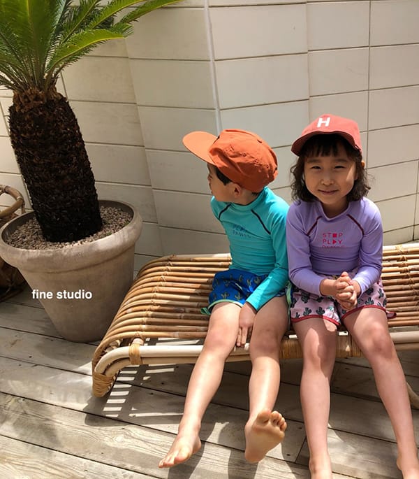 FINE STUDIO - Korean Children Fashion - #Kfashion4kids - Play Rashguard Shorts Set - 10