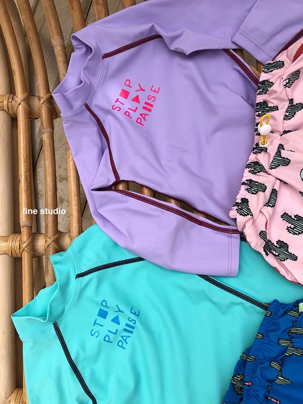 FINE STUDIO - Korean Children Fashion - #Kfashion4kids - Play Rashguard Shorts Set - 4