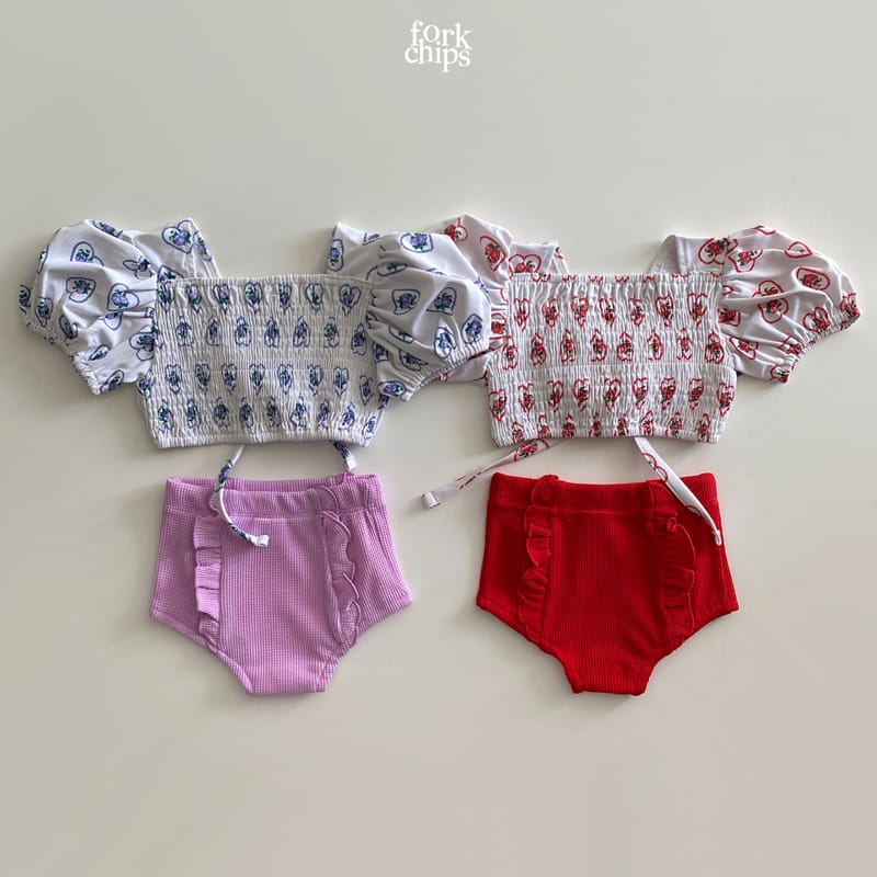 FORK CHIPS - Korean Children Fashion - #Kfashion4kids - Love Mood Swimwear - 3