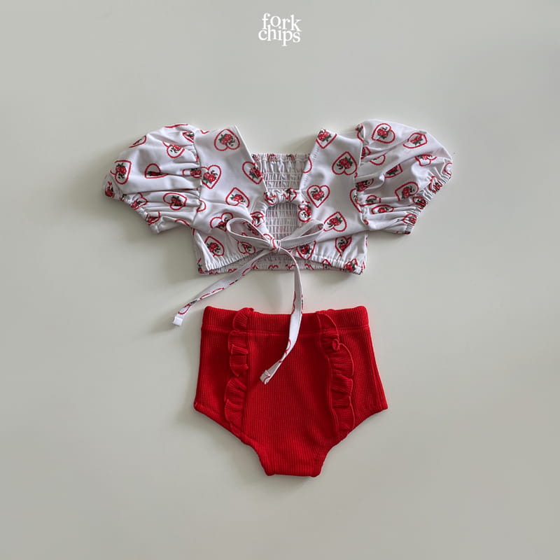 FORK CHIPS - Korean Children Fashion - #Kfashion4kids - Love Mood Swimwear - 5