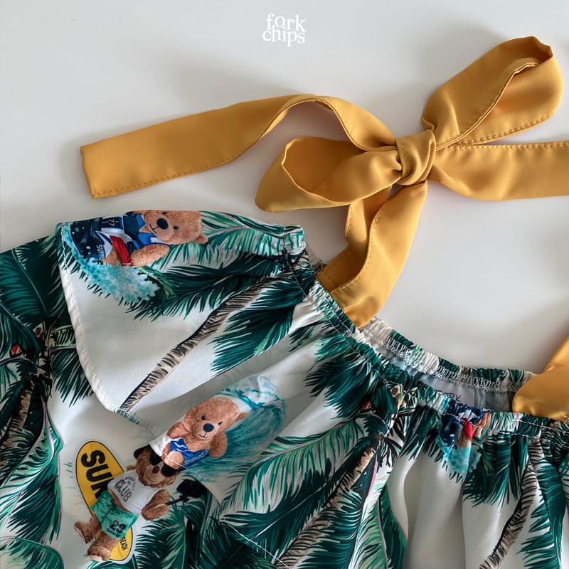 FORK CHIPS - Korean Children Fashion - #Kfashion4kids - Aloha Bear Blouse - 9