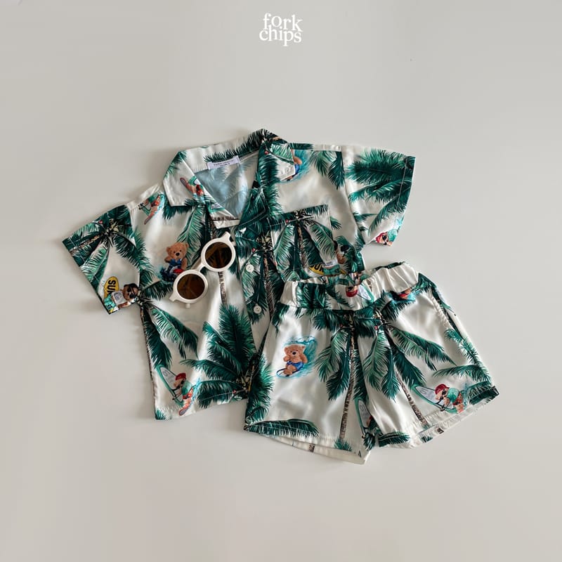 FORK CHIPS - Korean Children Fashion - #Kfashion4kids - Aloha Bear Shirt - 10