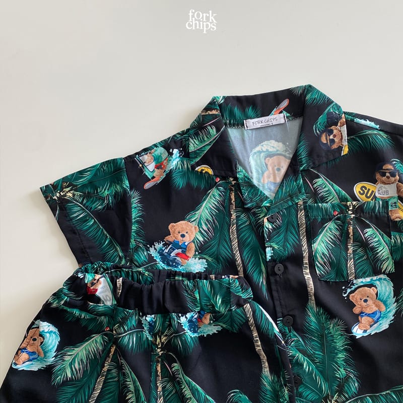 FORK CHIPS - Korean Children Fashion - #Kfashion4kids - Aloha Bear Shirt - 12