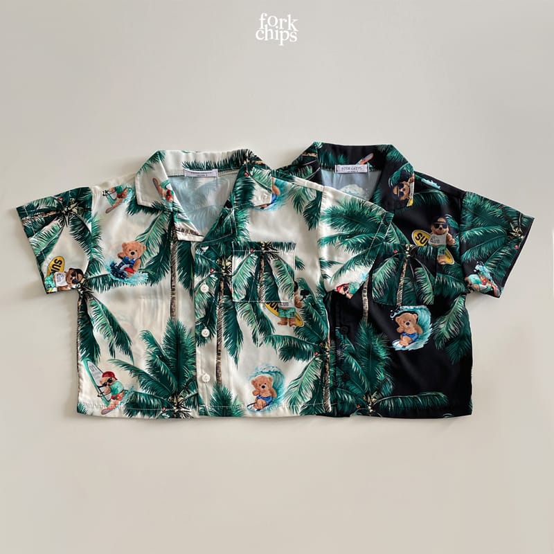 FORK CHIPS - Korean Children Fashion - #Kfashion4kids - Aloha Bear Shirt - 2