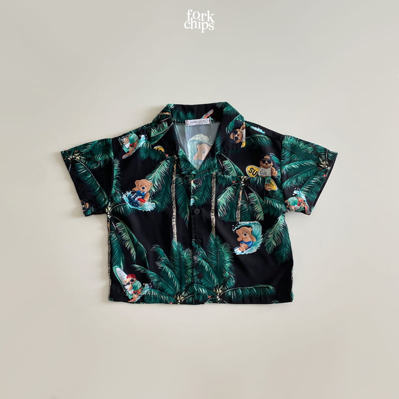 FORK CHIPS - Korean Children Fashion - #Kfashion4kids - Aloha Bear Shirt - 3