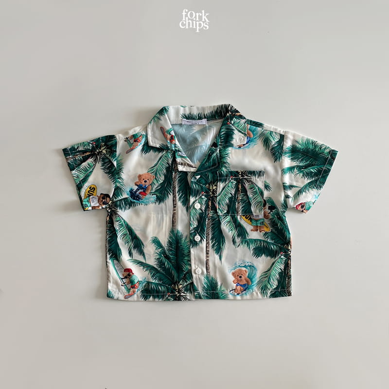 FORK CHIPS - Korean Children Fashion - #Kfashion4kids - Aloha Bear Shirt - 4
