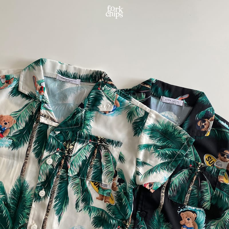 FORK CHIPS - Korean Children Fashion - #Kfashion4kids - Aloha Bear Shirt - 6