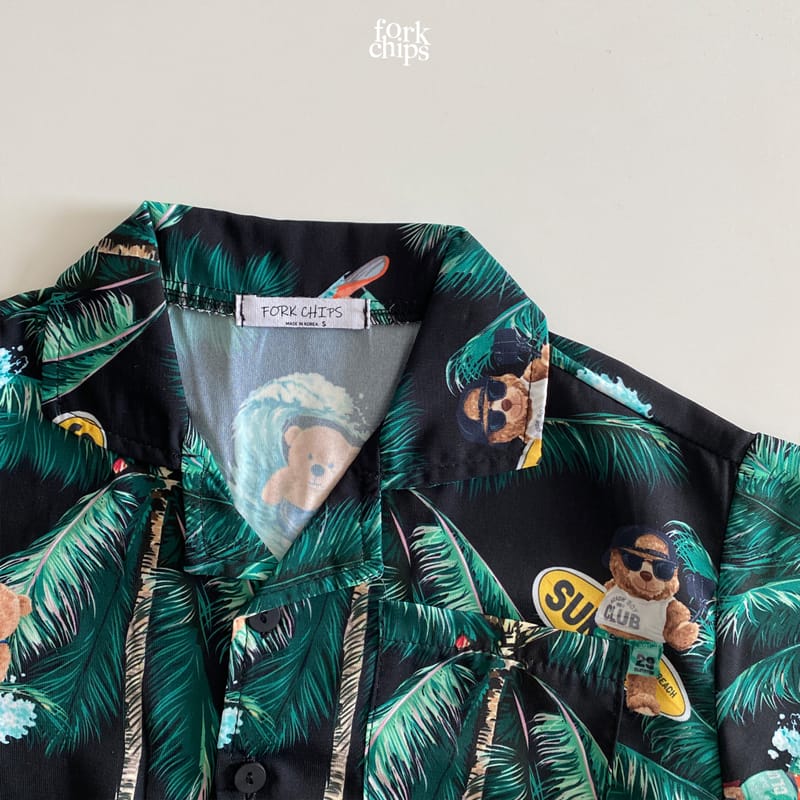 FORK CHIPS - Korean Children Fashion - #Kfashion4kids - Aloha Bear Shirt - 7