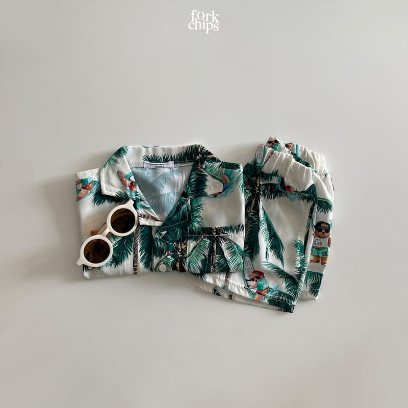 FORK CHIPS - Korean Children Fashion - #Kfashion4kids - Aloha Bear Shirt - 9