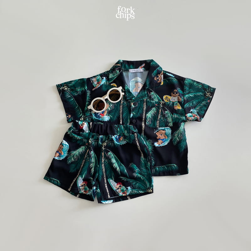 FORK CHIPS - Korean Children Fashion - #Kfashion4kids - Aloha Bear Pants - 9