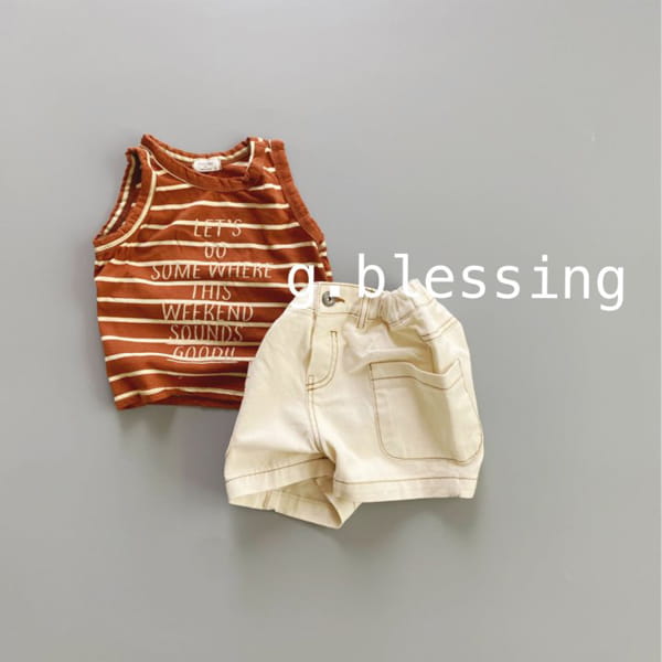 G BLESSING - Korean Children Fashion - #Kfashion4kids - Let's Go Stripes Sleeveless - 10