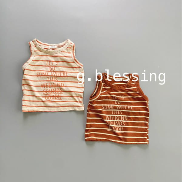 G BLESSING - Korean Children Fashion - #Kfashion4kids - Let's Go Stripes Sleeveless - 11