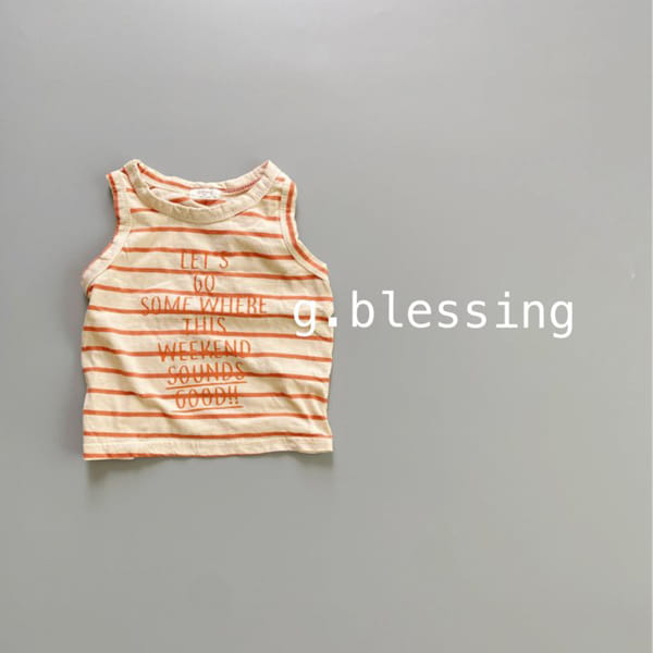 G BLESSING - Korean Children Fashion - #Kfashion4kids - Let's Go Stripes Sleeveless - 2