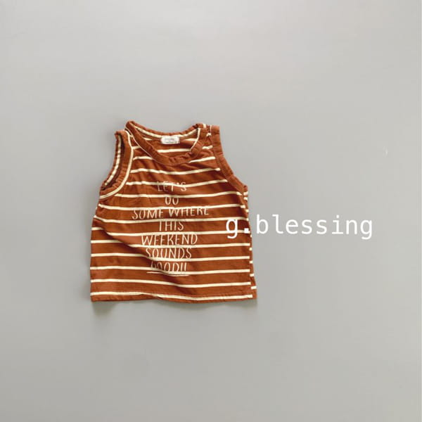 G BLESSING - Korean Children Fashion - #Kfashion4kids - Let's Go Stripes Sleeveless - 4