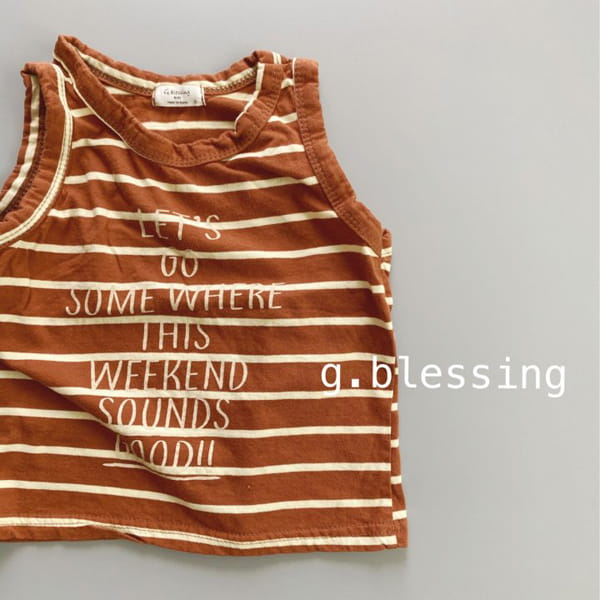 G BLESSING - Korean Children Fashion - #Kfashion4kids - Let's Go Stripes Sleeveless - 5
