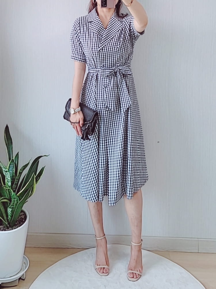 GRATIA - Korean Children Fashion - #Kfashion4kids - Mina checkere One-piece