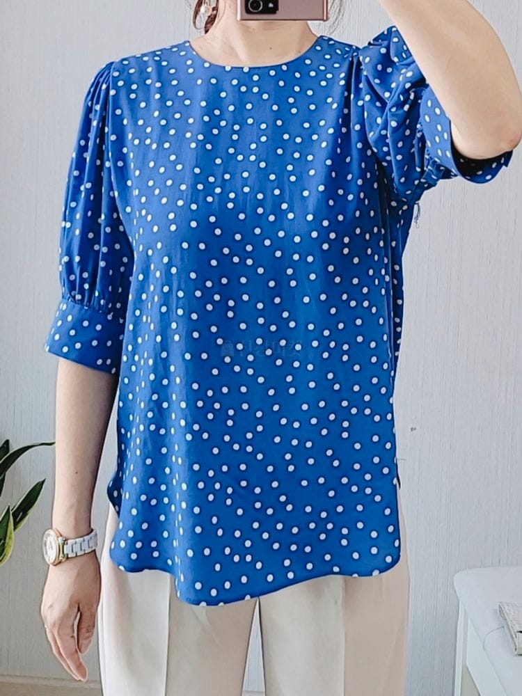 GRATIA - Korean Children Fashion - #Kfashion4kids - Hepban Dot Blouse - 3