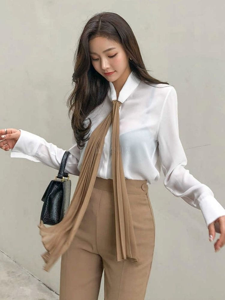 GRATIA - Korean Children Fashion - #Kfashion4kids - Scarf blouse