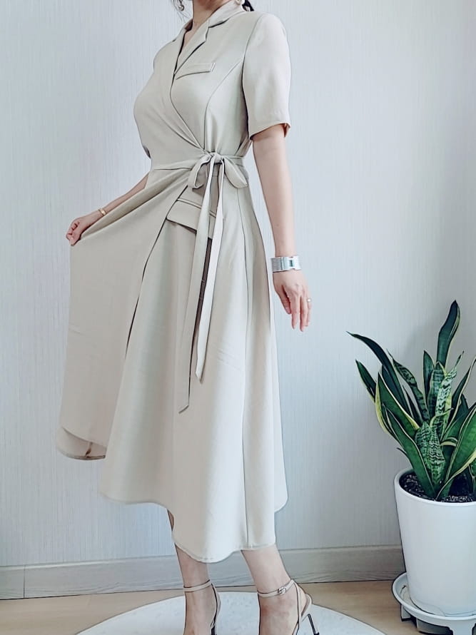 GRATIA - Korean Children Fashion - #Kfashion4kids - Rappen Wrap One-piece - 3