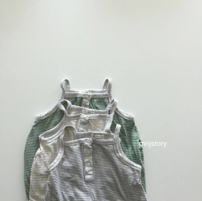 GURU GURU - Korean Children Fashion - #Kfashion4kids - Stripes Dungarees - 2