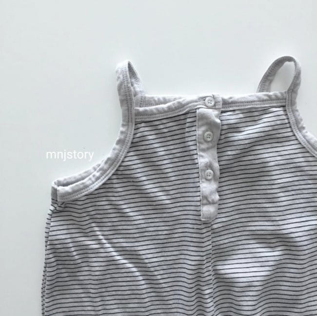 GURU GURU - Korean Children Fashion - #Kfashion4kids - Stripes Dungarees - 4