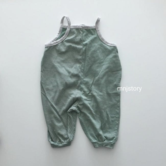 GURU GURU - Korean Children Fashion - #Kfashion4kids - Stripes Dungarees - 6