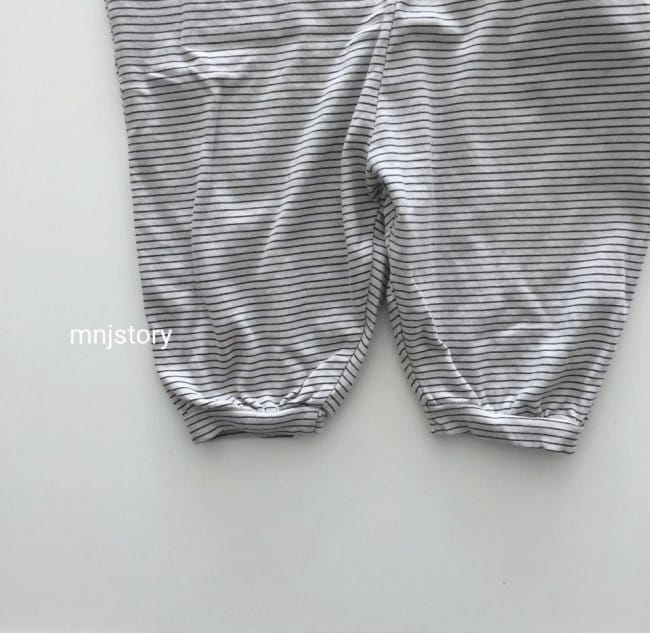 GURU GURU - Korean Children Fashion - #Kfashion4kids - Stripes Dungarees - 7