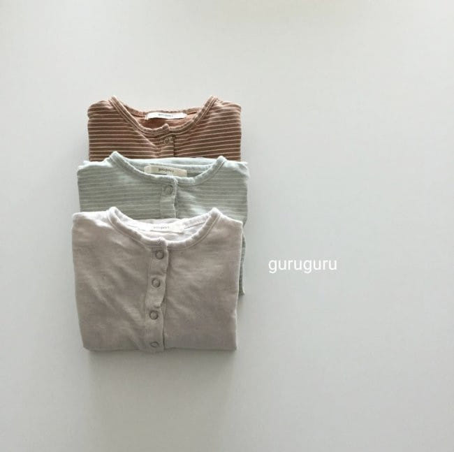 GURU GURU - Korean Children Fashion - #Kfashion4kids - Stripes Boxy Bodysuit