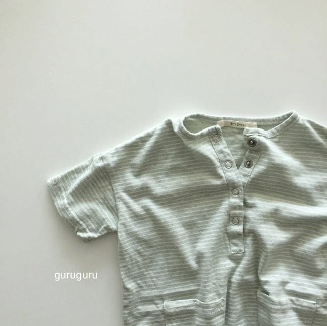 GURU GURU - Korean Children Fashion - #Kfashion4kids - Stripes Boxy Bodysuit - 3