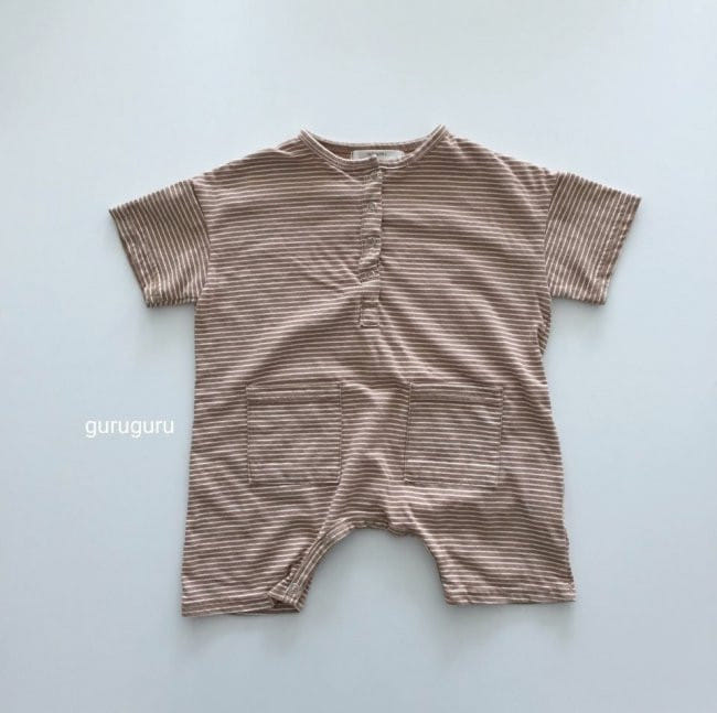GURU GURU - Korean Children Fashion - #Kfashion4kids - Stripes Boxy Bodysuit - 6