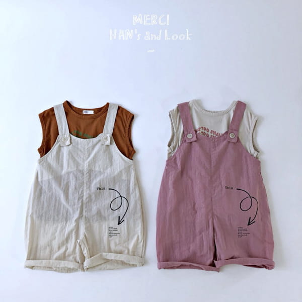 HAN'S - Korean Children Fashion - #Kfashion4kids - Crunch Capri Dungarees Pants - 10