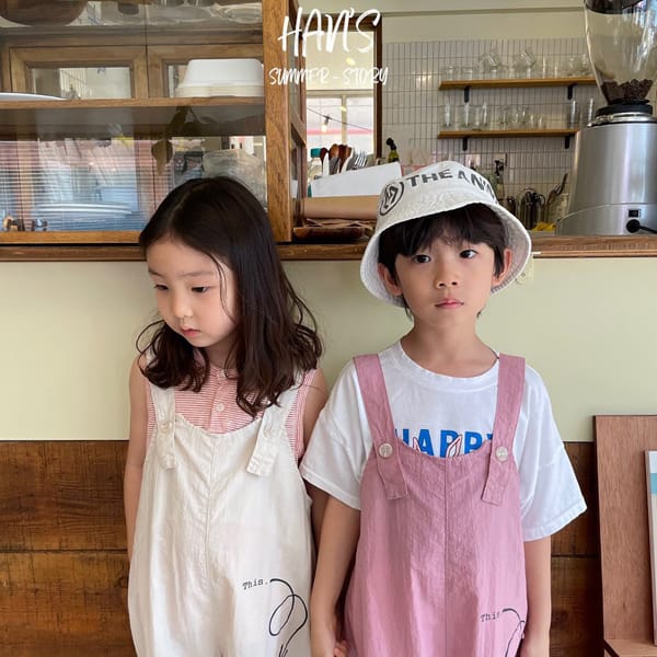 HAN'S - Korean Children Fashion - #Kfashion4kids - Crunch Capri Dungarees Pants - 2