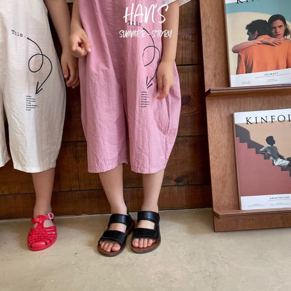 HAN'S - Korean Children Fashion - #Kfashion4kids - Crunch Capri Dungarees Pants - 3