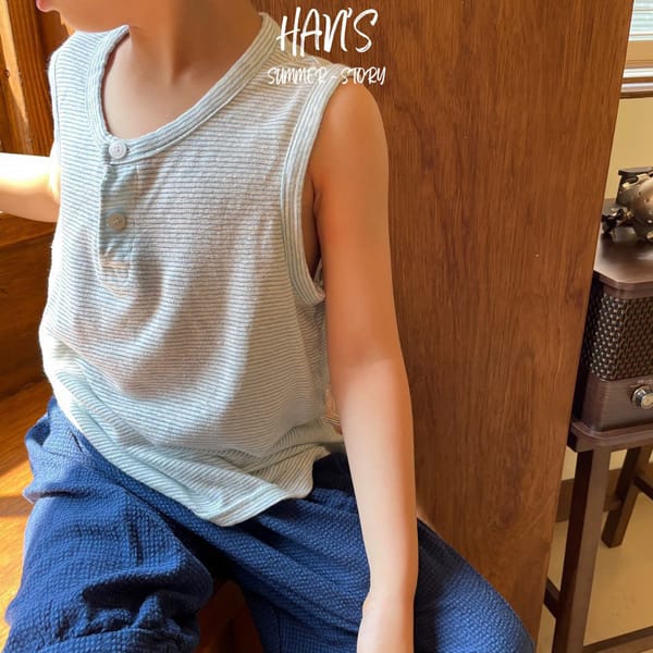 HAN'S - Korean Children Fashion - #Kfashion4kids - Marine Sleevelss Tee - 6