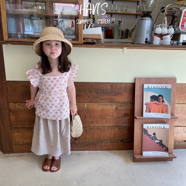 HAN'S - Korean Children Fashion - #Kfashion4kids - Linen Lettering Skirt - 7