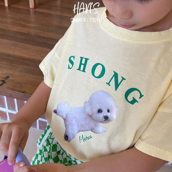 HAN'S - Korean Children Fashion - #Kfashion4kids - Fly Bichon Tee - 4