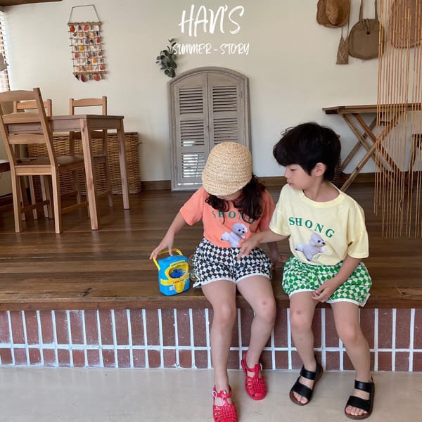 HAN'S - Korean Children Fashion - #Kfashion4kids - Cubic Sewn Shorts - 4