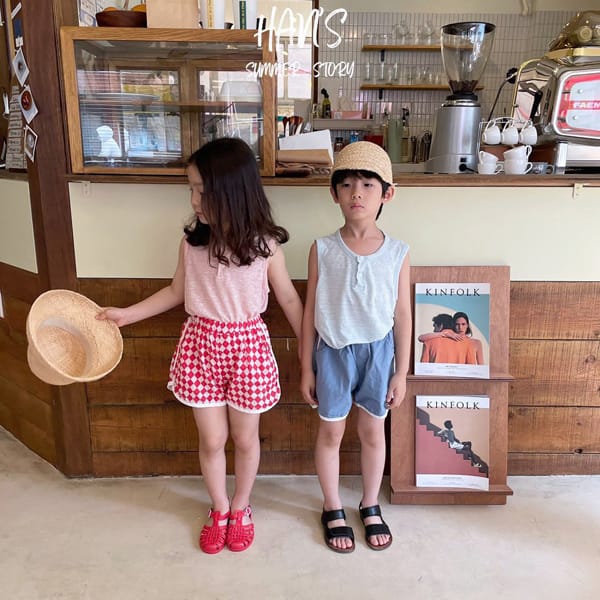 HAN'S - Korean Children Fashion - #Kfashion4kids - Cubic Sewn Shorts - 7