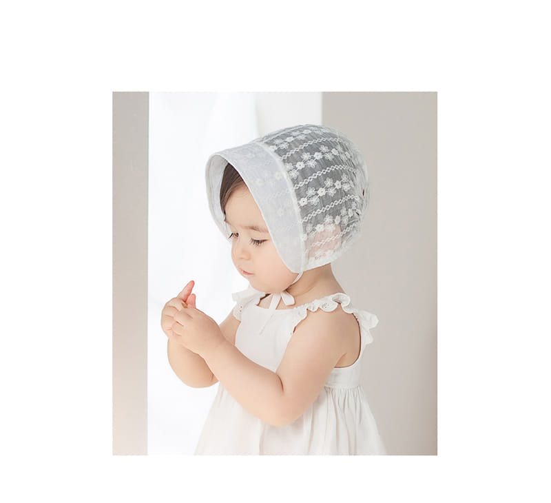 HAPPY PRINCE - Korean Children Fashion - #Kfashion4kids - Estell Lace Bonnet - 2