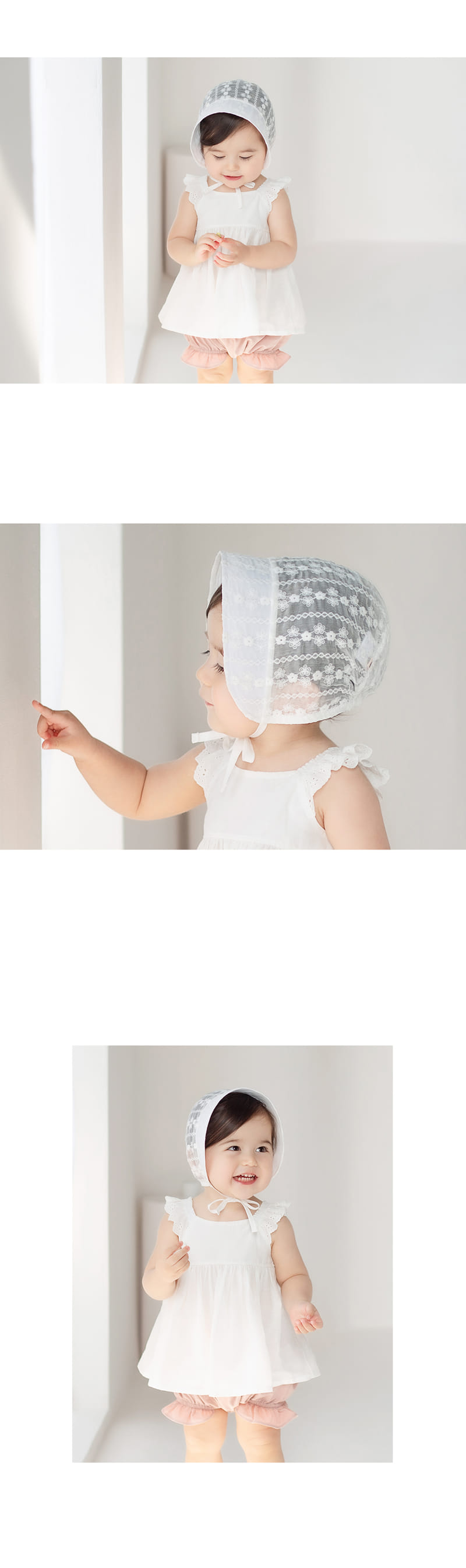 HAPPY PRINCE - Korean Children Fashion - #Kfashion4kids - Estell Lace Bonnet - 4