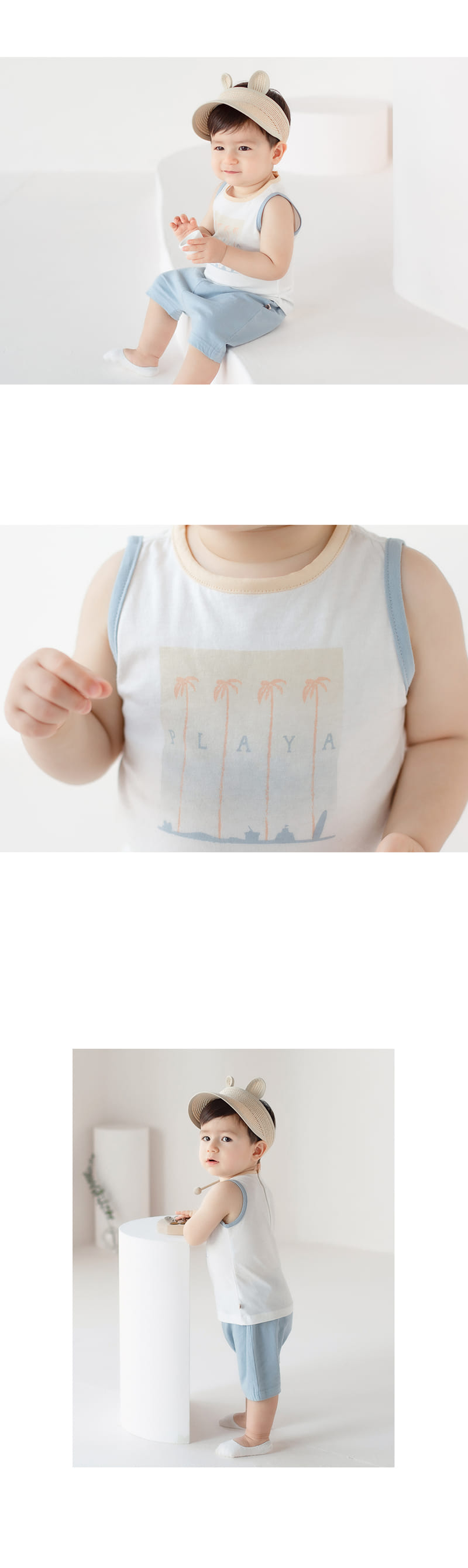 HAPPY PRINCE - Korean Children Fashion - #Kfashion4kids - Lobo Sleeveless Bottom Set - 4