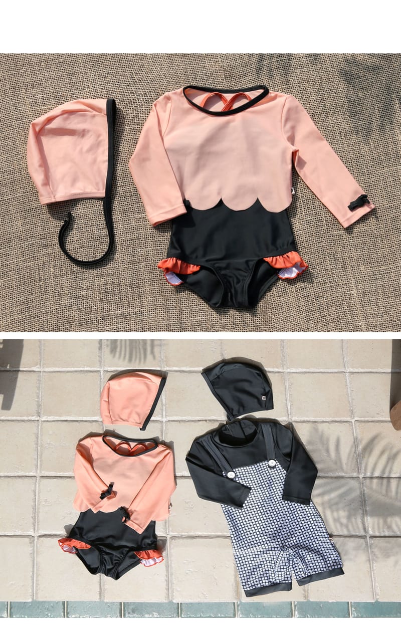 HAPPY PRINCE - Korean Children Fashion - #Kfashion4kids - Tulipan Rashguard Hat Set - 5