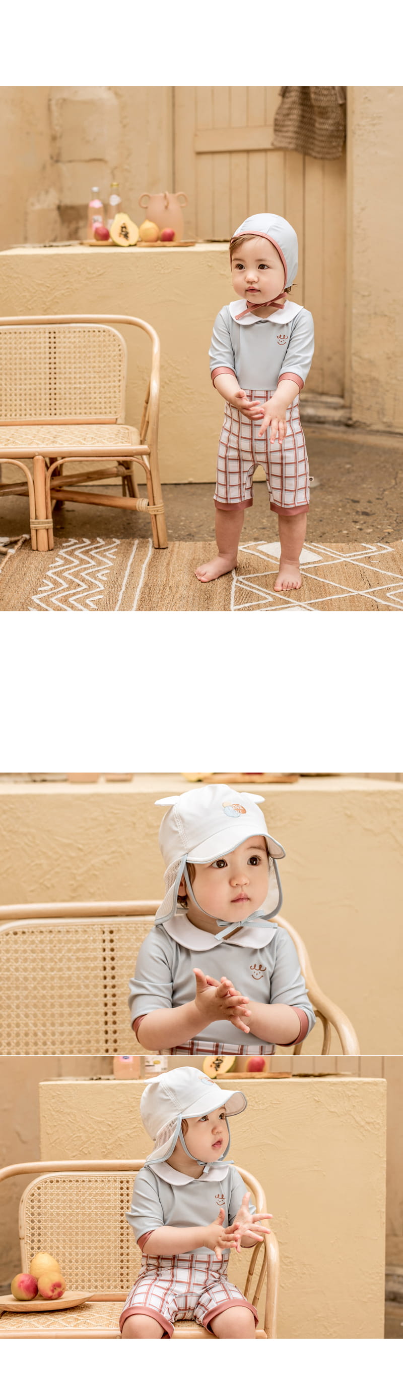 HAPPY PRINCE - Korean Children Fashion - #Kfashion4kids - Le Petti Rashguard Hat Set - 5